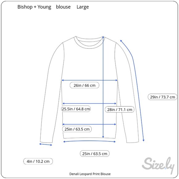 BISHOP + YOUNG Denali Leopard Print Long Sleeve Blouse Size Large - Picture 16 of 16